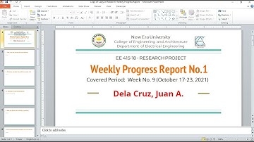 How to create and submit Weekly Report in Research Project