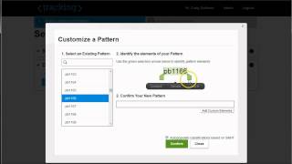 Tracking First Tutorial, Custom Patterns for New Codes