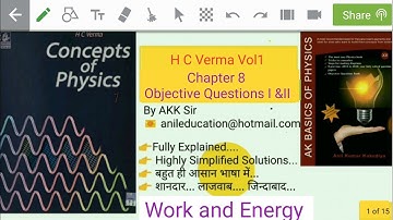 H C Verma Vol1 chapter 8 Objective Questions I & II