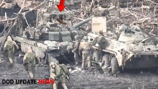 Horrible Moments! How Ukrainian FPV Drone Destroyed Russian T 72 tank in Avdiivka