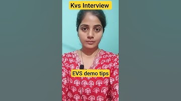 EVS Demo. | Tips | KVS Interview | #shorts#short#shortvideo#kvs2023#kvs#prt#2023#youtubeshorts#.