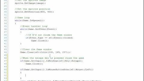 SFML Tutorial #04 - Take input and moving things.avi