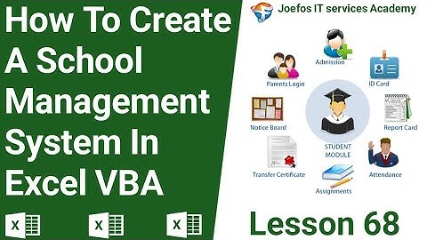 How To Create A School Management System in Microsoft Excel | Step-by-Step Tutorials Lesson 68