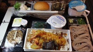 シンガポール航空 機内食① 成田ーロサンゼルス　出発後の食事　天丼