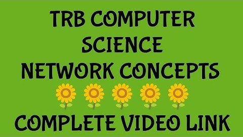 TRB-CS NETWORK CONCEPTS ALL VIDEO IN ONE PDF