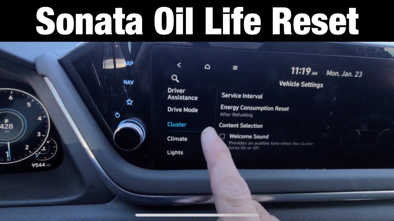 2023 Hyundai Sonata How to Reset Maintenance Reminder / Oil life - YouTube