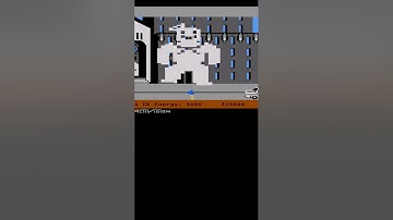 Ghostbusters (Activision, 1984) for Atari 8-Bit Endgame Scene with the Stay-Puft Marshmallow Man!