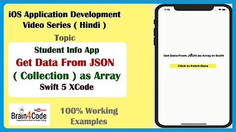 How to Get Data From JSON File ( Web Server ) as Array in Swift 5 XCode | Hindi | Easy Learn iOS App