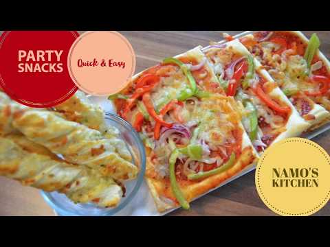 Party Snacks Puff Pastry / Party Snacks Recipe / Quick And Easy Party Snacks - Party Snacks Recipes