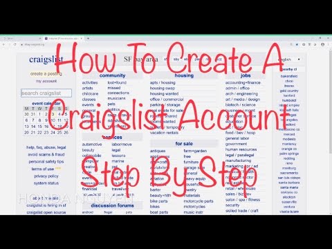How To Create A Craigslist Account In 2020 Step By Step