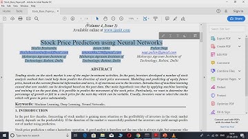 Stock Price Prediction using Neural Networks | IEEE | Machine Learning | Time Series | Python