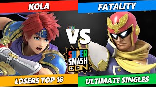 SSC 2022 Top 16 - Kola (Roy) Vs. Fatality (Captain Falcon) Smash Ultimate Tournament