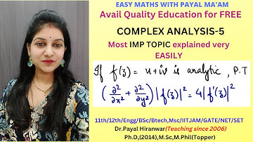 Complex Analysis 5 I Analytic Functions I Harmonic Functions  I RTMNU Sem-5 I M-9