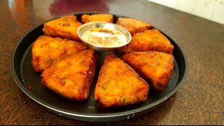 Suji or besan ka swadist nashta || triangle tikka || jab khaoge to samose ko bhul jaoge ....