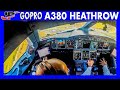 AIRBUS A380 Landing at London Heathrow | Cockpit-Pilot-Wing Views