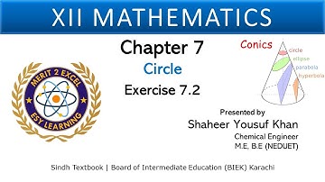 Circle || Exercise 7.2 || 12 Class Math || Chapter 7 || Sindh Board || by ykSir