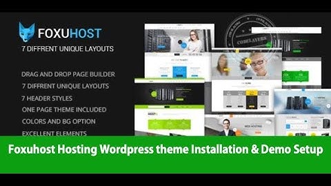 FoxuhHost - Web Hosting WordPress Theme installation & demo setup | 100% GPL license | download