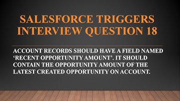 Salesforce Apex Triggers Real Time Interview Question 18