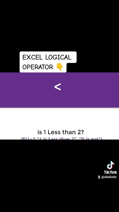 #microsoft #excel logical operators - YouTube