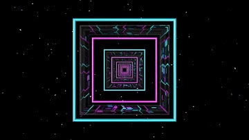 New Vjloop  3d MultiColor Neon Square Tunnel Vj Loop  for Dj/Vjing Motion Background by Musicom HD