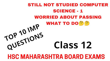 Computer science Std 12 IMP Qs How Pass in CS Paper-1 in board exams 2022 #boardexams2022  #hsc2022
