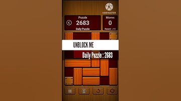 2683 28 January 2024 Unblock Me Daily puzzle - how to solve #ZpuzzleZ