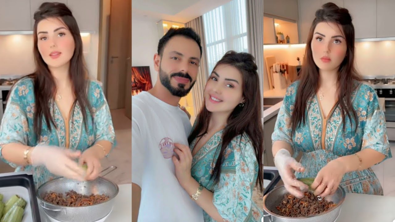 نور وعصام 🔥 نوشه وتجهيزات أطيب حشوة كوسا باللبن 