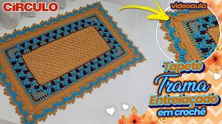 ✨ Impressionante PADRÃO! Tapete Trama Entrelaçado em Crochê 😍