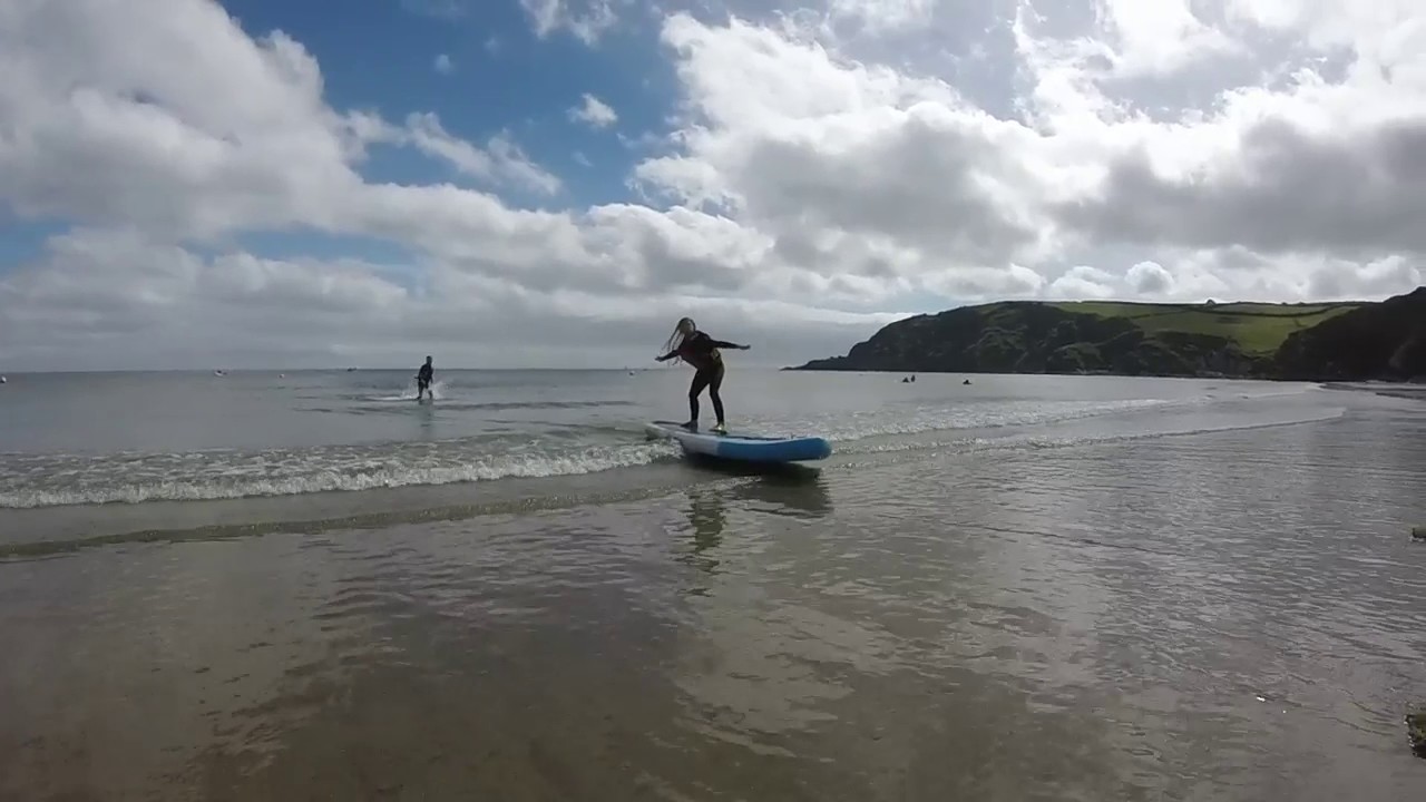 Pentewan Sands - her first paddleboarding wave! camera iphone 8 plus apk