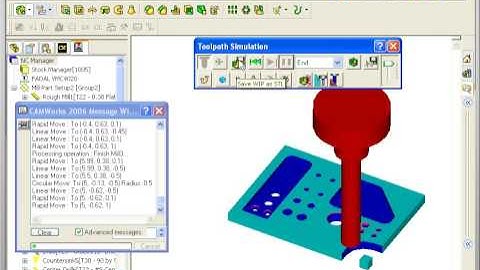 CAMWorks Tool Path Simulation
