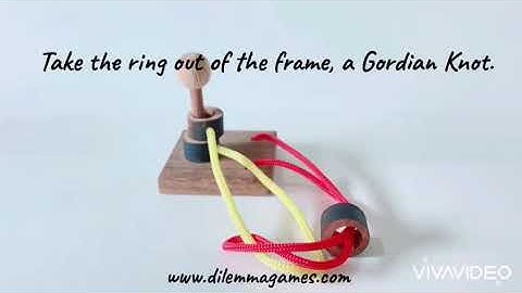 THE GORDIAN PILLAR, a mini brainteaser, tricky topological puzzle by DILEMMA GAMES