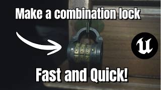How To Make a Combination Lock in UE5!