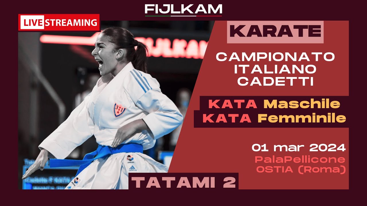 KARATE Campionato Italiano Cadetti 2024 Day1 Kata Tatami2 YouTube