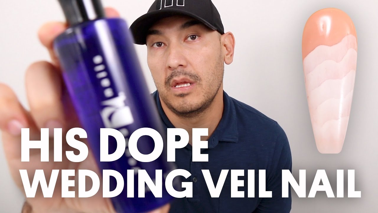 beautycon HIS DOPE WEDDING VEIL NAIL (ACRYLIC TEXTURED NAIL ART) - VLOG 19