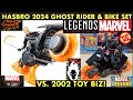 Marvel legends  newly revealed hasbro 2024 ghost rider  bike set vs 2002 toy biz version