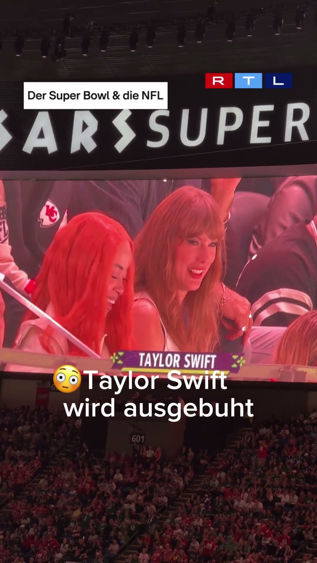 Kein schöner Empfang für Taylor in New Orleans! #rtlnfl #taylorswift #superbowl #swiftiess