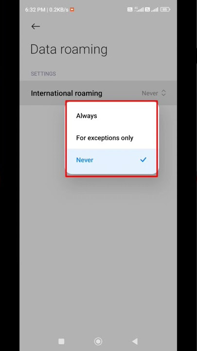 Mobile network roaming data secret setting #shorts