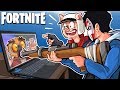 SNIPERS VS RUNNERS IN A GIANT LAPTOP! (Creative Mini Game) - Fortnite Battle Royale