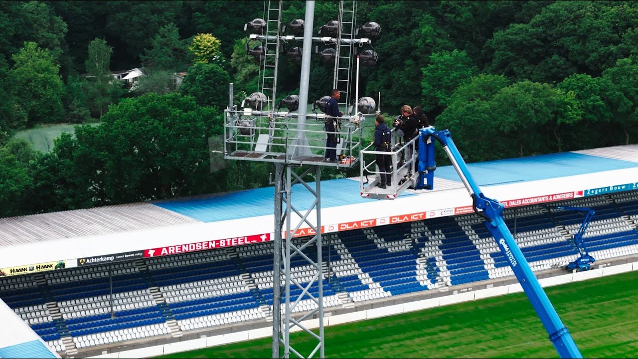 Nieuwe stadionverlichting de Vijverberg