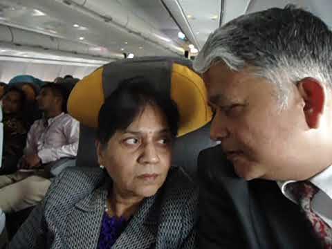 MOV07358 Aruna \u0026 Hari Sharma Flying Lufthansa From Delhi to Munich, Germany to Sweden, Jan 30, 2013
