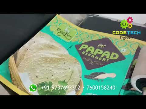 Automatic Conveyor for Batch Coding / Inkjet Printing  on Papad pouches
