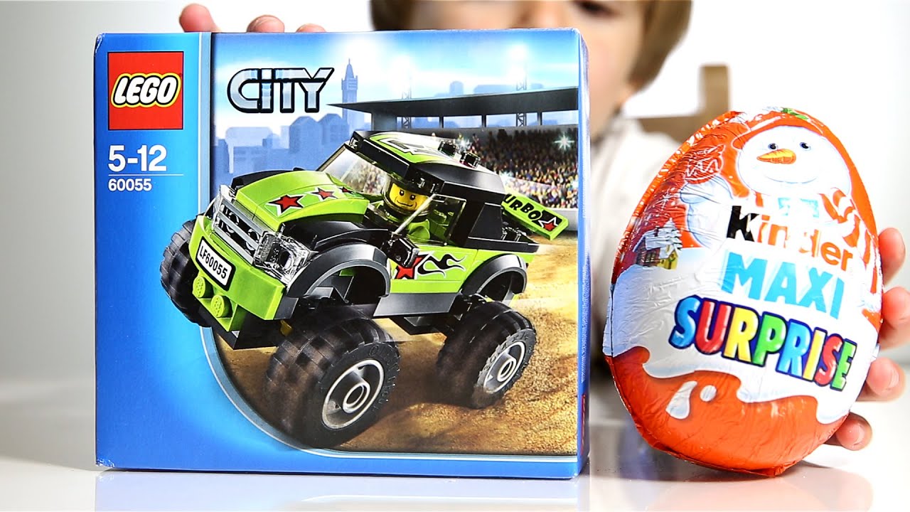 Lego City Car Toy by Sammie 60055 - Kinder Maxi Big Christmas Surprise  Egg​​​ - YouTube