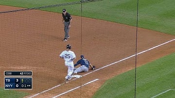 Escobar picks grounder, makes jumping throw