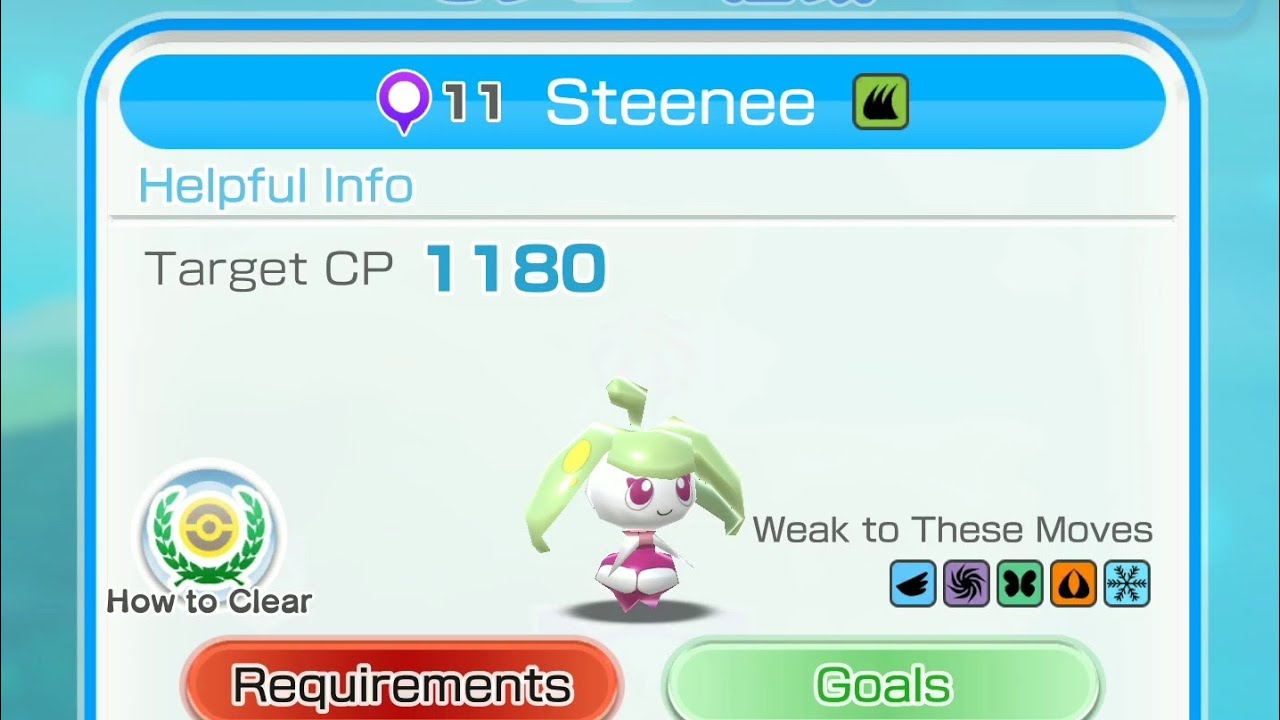 [Pokemon Rumble Rush] Episode 389 - Super Boss #11: Steenee (Rowlet Sea ...