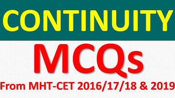 CONTINUITY MCQs#Previous CET_MHT-CET Crash Course_MATRIX SCIENCE ACADEMY