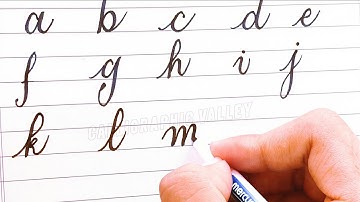 Learn Cursive Writing (a-z) with cut marker _ Perfect for beginners.