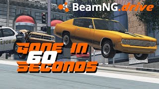 Gone in 60 Seconds - Epic Police Car Chase and Speed Crashes in BeamNG.drive Movie 4K