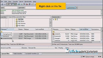 Uploading files using FileZilla