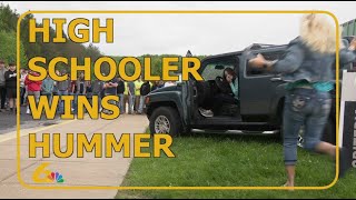 'Two keys, one Hummer:' Local high schooler wins free vehicle