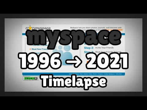 Timelapse of myspace.com from 1996 to 2021 | Old School Internet Nostalgia